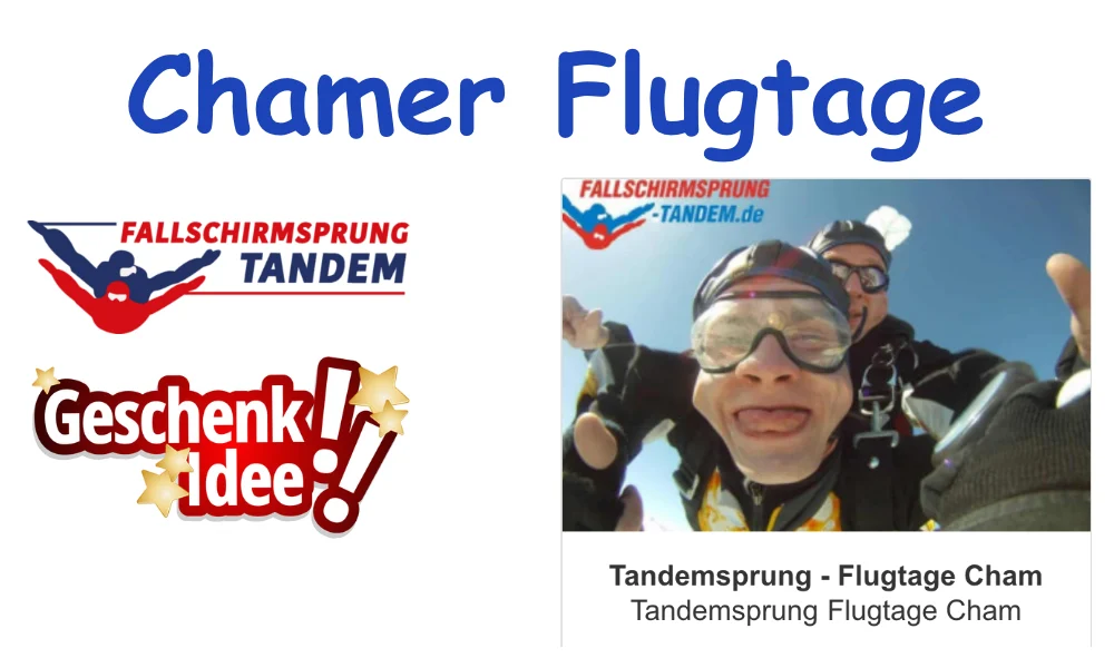 cham fallschirmspringen tandemsprung bayern Oberpfalz Termine Flugtage Reservierung Geschenk Gutschein